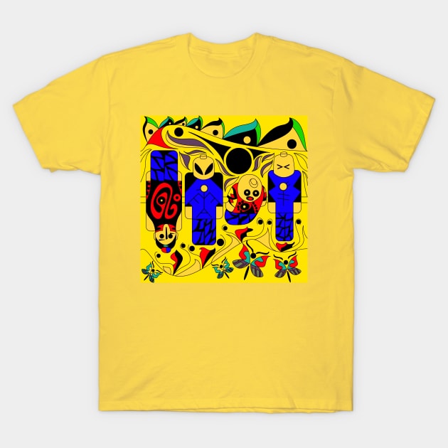 alien in soccer mayan suits ecopop T-Shirt by jorge_lebeau